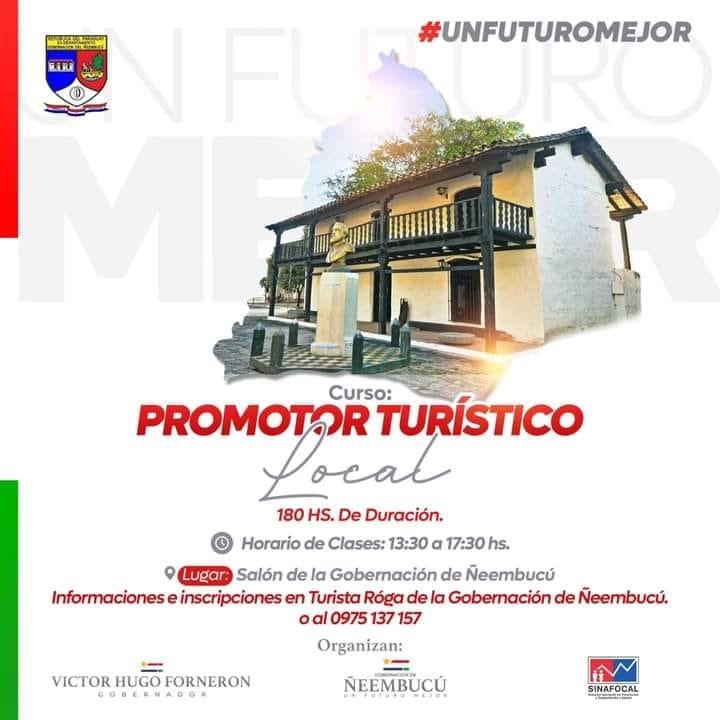 La Gobernación de Ñeembucú y la SINAFOCAL ofrecen curso de Promotor Turístico Local.