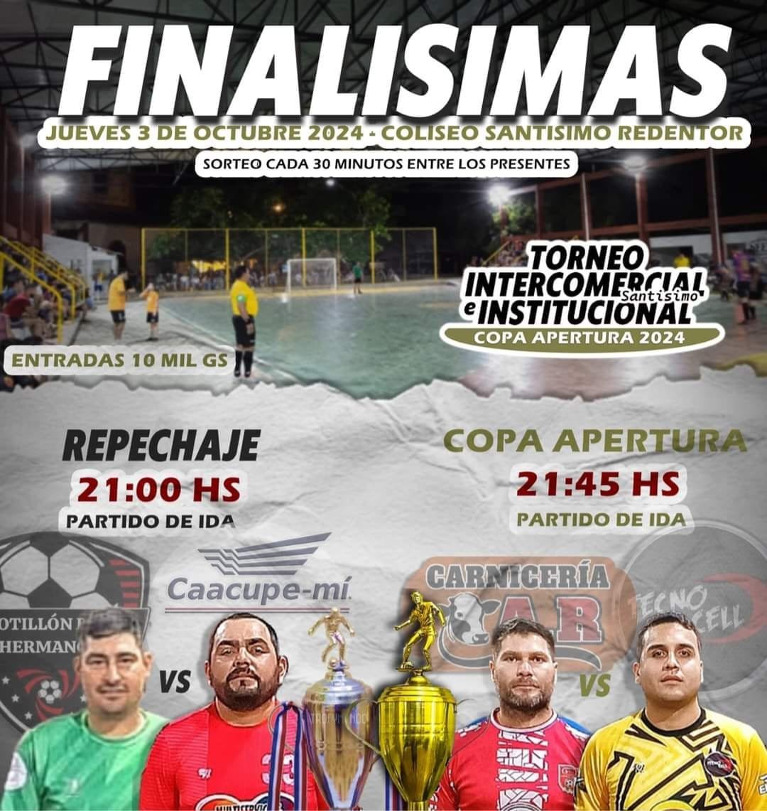 Finalísimas del Torneo Intercomercial e Institucional.