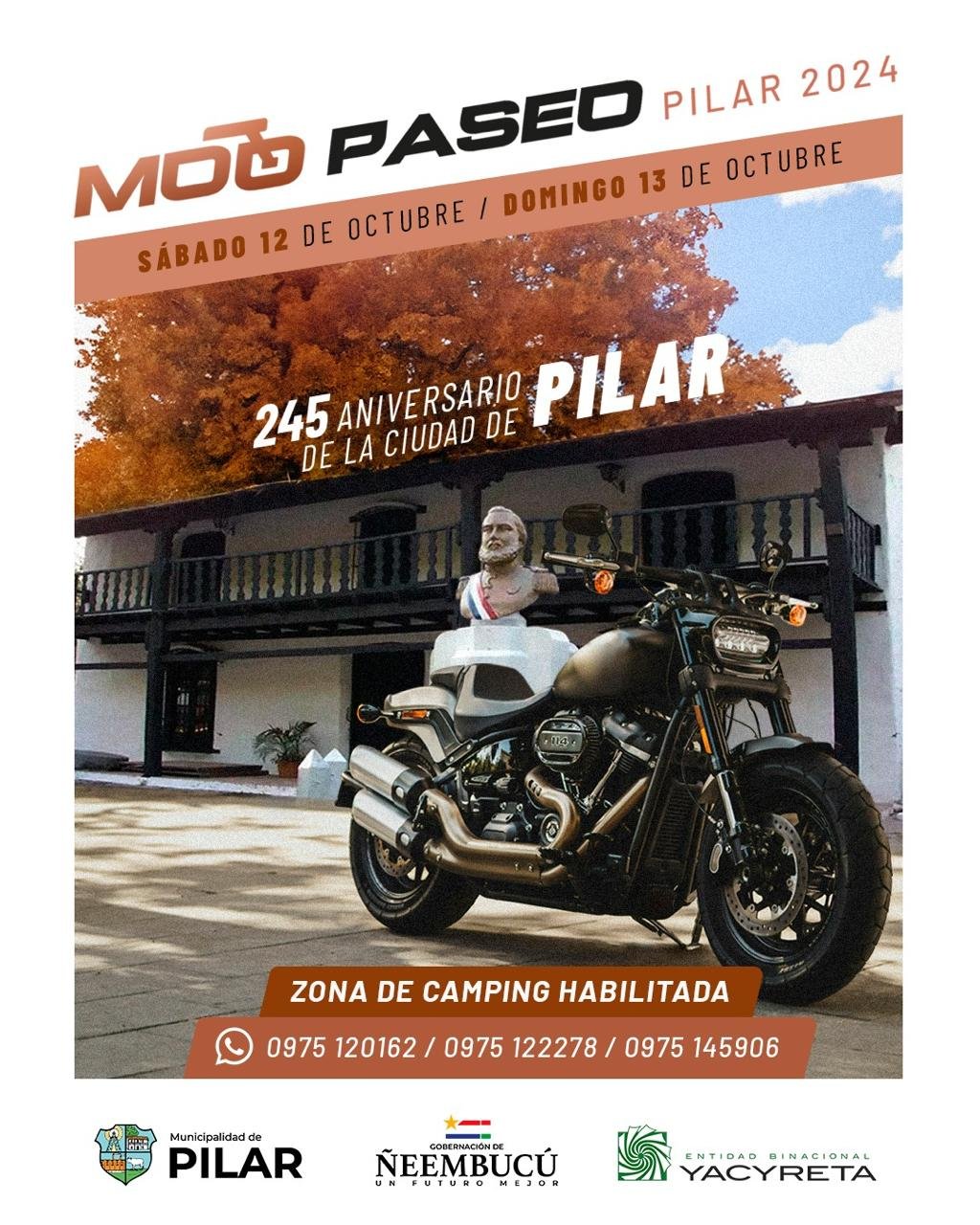 Todo listo para la 3ra. edición del MOTOPASEO en Pilar.